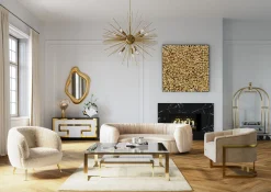 Ława Gold Rush 120x120 cm złota