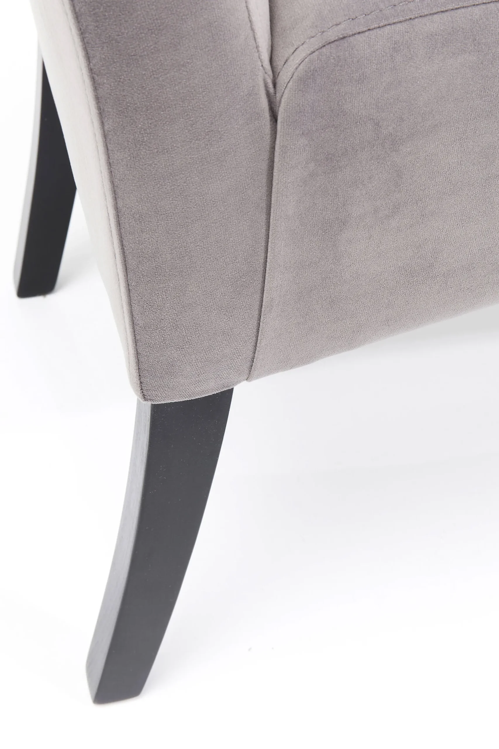 Ławka Motley Velvet 110x61 cm srebrnoszara