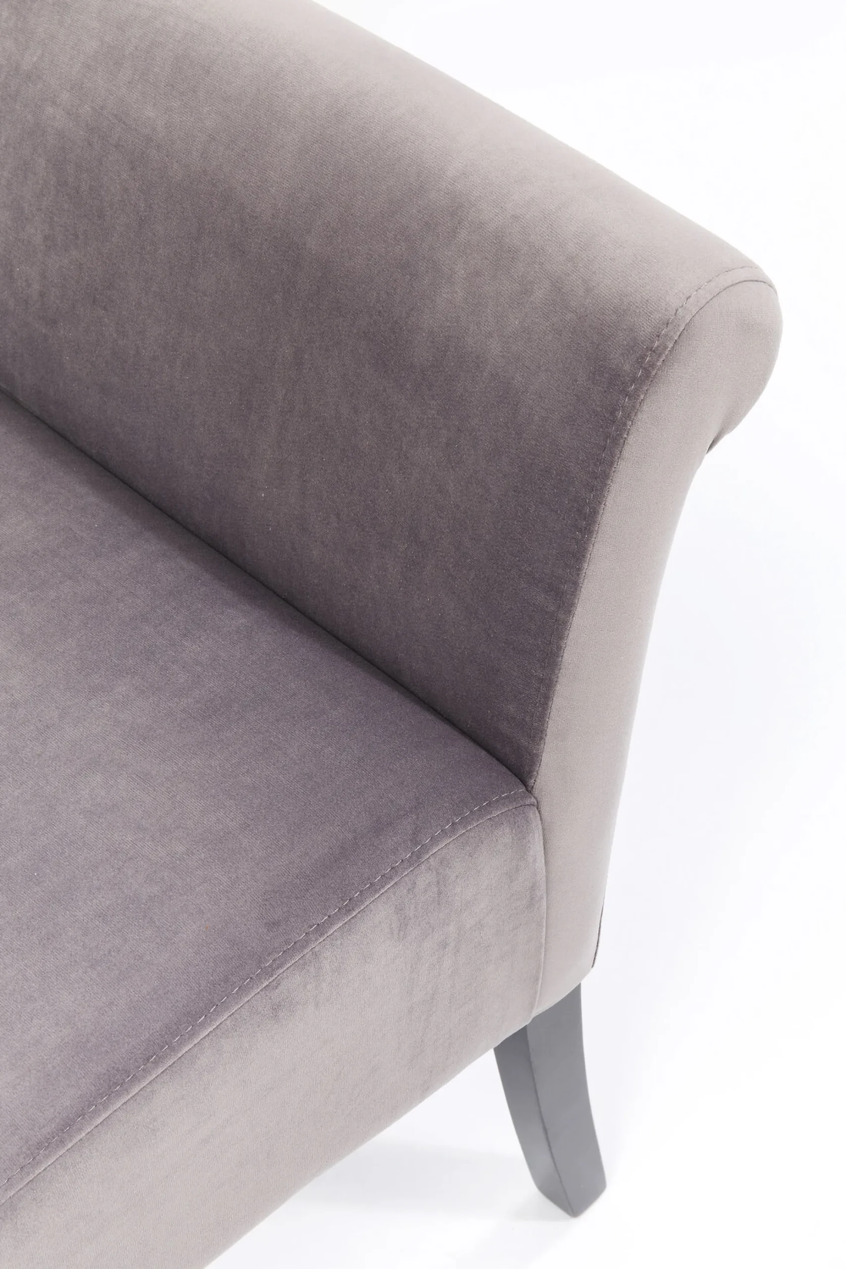 Ławka Motley Velvet 110x61 cm srebrnoszara