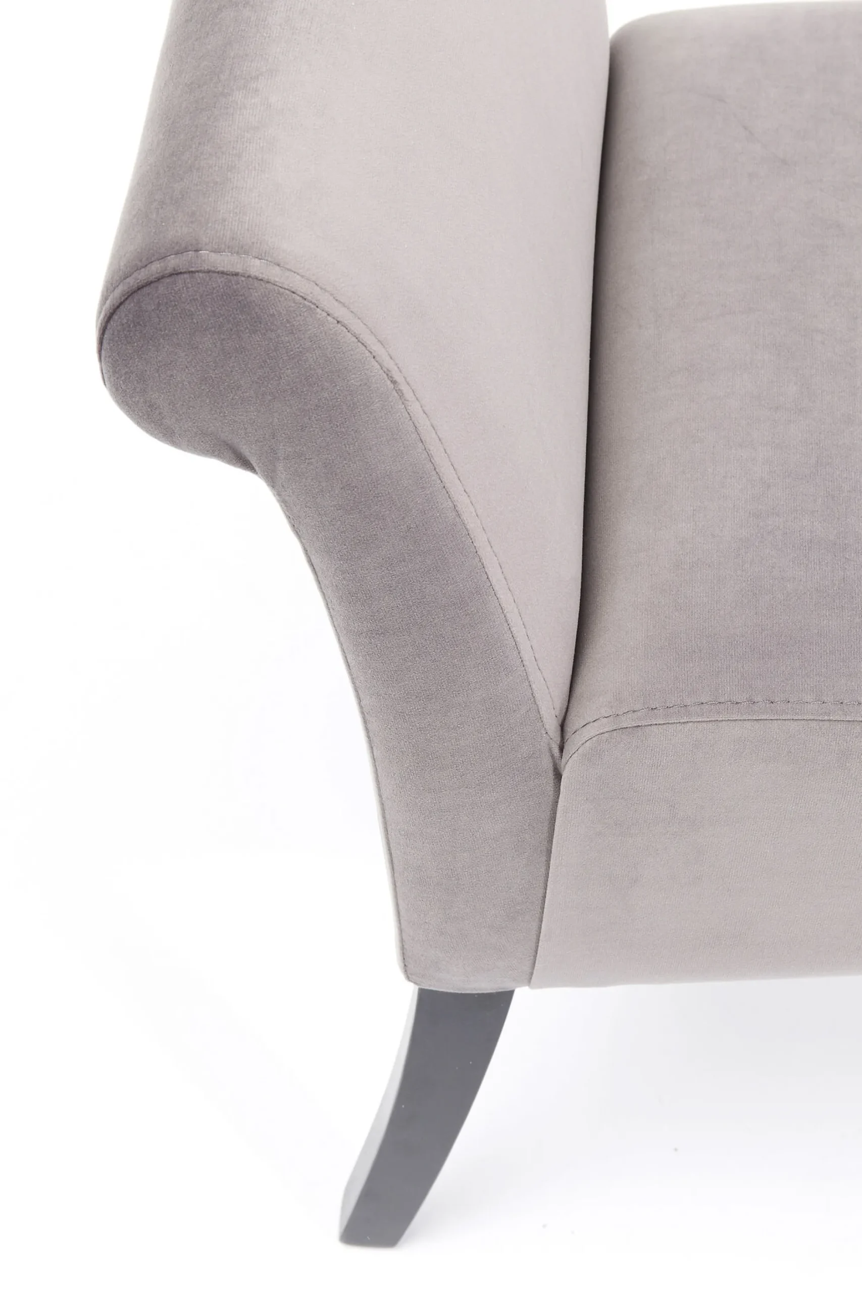 Ławka Motley Velvet 110x61 cm srebrnoszara