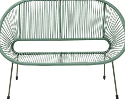 Ławka ogrodowa zielona żyłkowa 121 cm