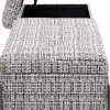 Ławka ze schowkiem Buttons Storage 120x43 cm czarno-biała