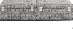 Ławka ze schowkiem Buttons Storage 120x43 cm czarno-biała