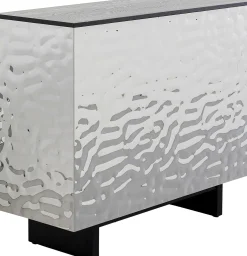 Barek ekskluzywny srebrny stal nierdzewna 120x105 cm