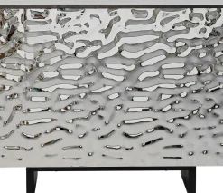 Barek ekskluzywny srebrny stal nierdzewna 120x105 cm
