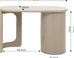 Biurko Glossy Taupe 120x80cm
