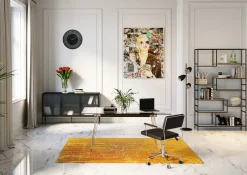 Biurko Officia 160x80 cm transparentne blat szklany