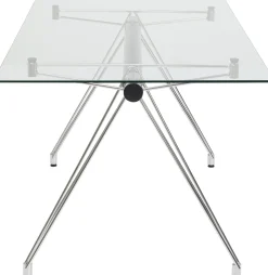 Biurko Officia 160x80 cm transparentne blat szklany