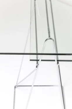Biurko Polar 135x65 cm transparentne blat 8 mm