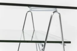 Biurko Polar 135x65 cm transparentne blat 8 mm