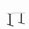 Biurko Smart 140x60 cm biało-czarne