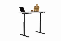 Biurko Smart 140x60 cm biało-czarne