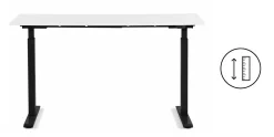 Biurko Smart 120x70 cm biało-czarne
