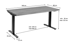Biurko Symphony Oak 160x80 cm drewniane