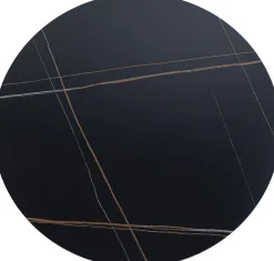 Blat ceramiczny okrągły czarny Ø120 cm