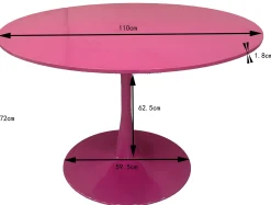 Blat okrągły czarny MDF Ø110 cm