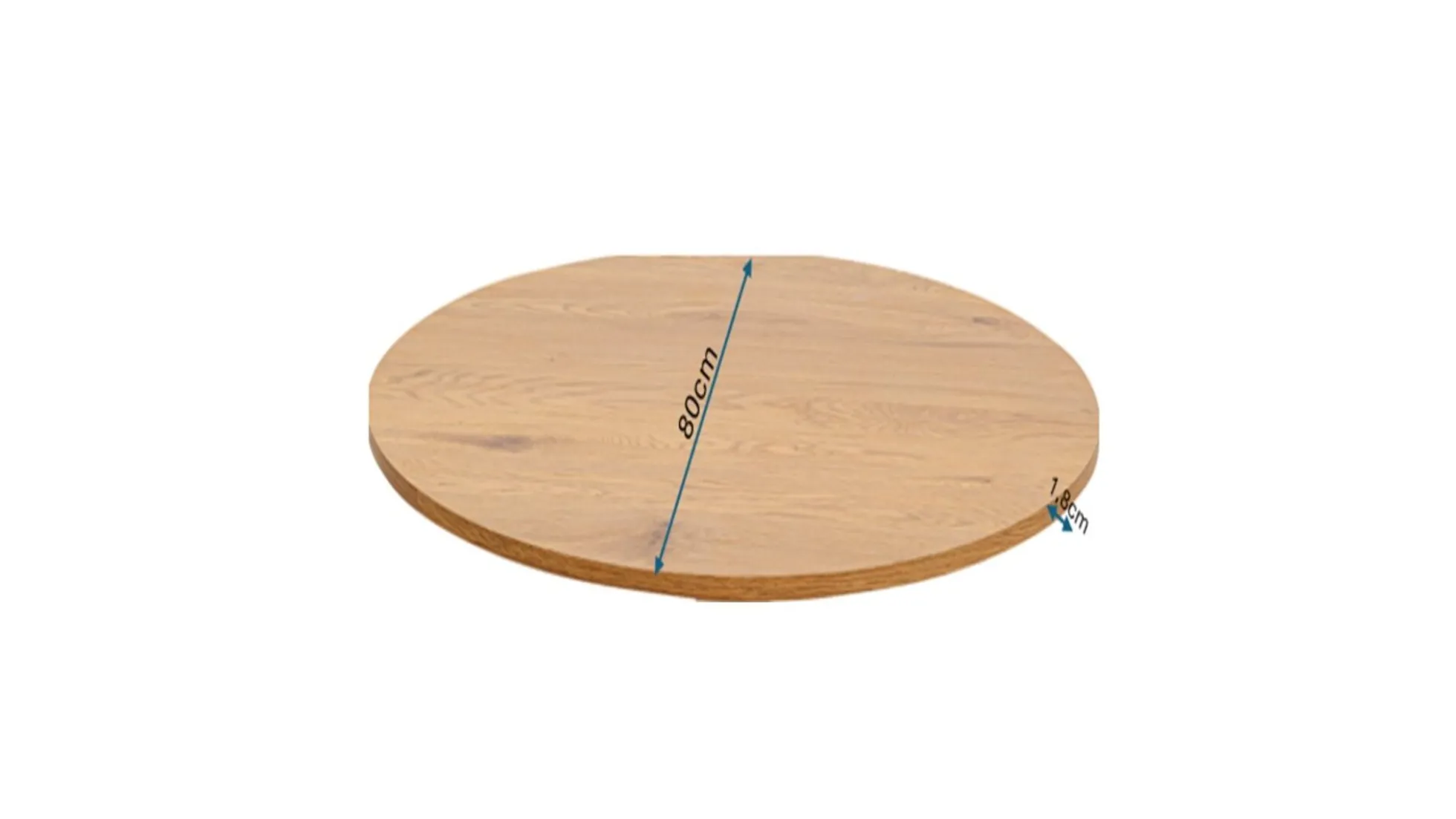 Blat okrągły czarny MDF Ø80 cm
