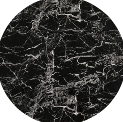 Blat okrągły MDF laminowany wzór czarny marmur Ø110 cm