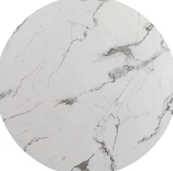 Blat okrągły MDF laminowany wzór biały marmur Ø110 cm