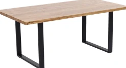 Blat z drewna dębowego olejowany prostokątny prosta krawędź 160x80 cm