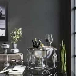 Cooler do butelek Champagne Time ∅61x38 cm srebrny