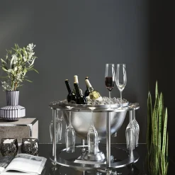 Cooler do butelek Champagne Time ∅61x38 cm srebrny