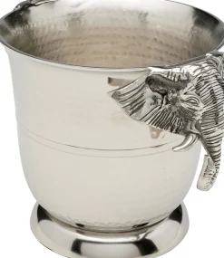Cooler do wina lub szampana srebrny z aluminium motyw słonia 4,5 L