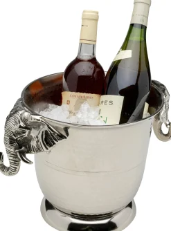 Cooler do wina lub szampana srebrny z aluminium motyw słonia 4,5 L