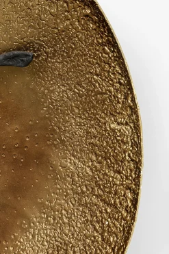 Dekoracja ścienna aluminiowa złoto-czarna Ø59 cm