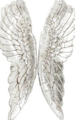 Dekoracja ścienna Angel Wings 61x106 cm srebrna