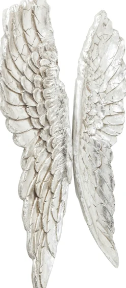 Dekoracja ścienna Angel Wings 61x106 cm srebrna