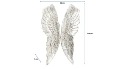 Dekoracja ścienna Angel Wings 61x106 cm srebrna