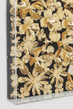 Dekoracja ścienna Gold Flower 120x120 cm złota