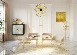 Dekoracja ścienna Illumino 80x80 cm złota