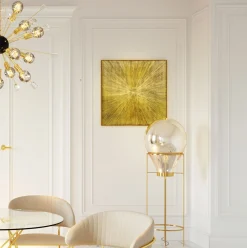 Dekoracja ścienna Illumino 80x80 cm złota