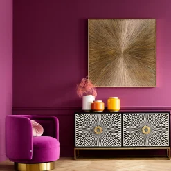 Dekoracja ścienna Illumino 120x120 cm złota