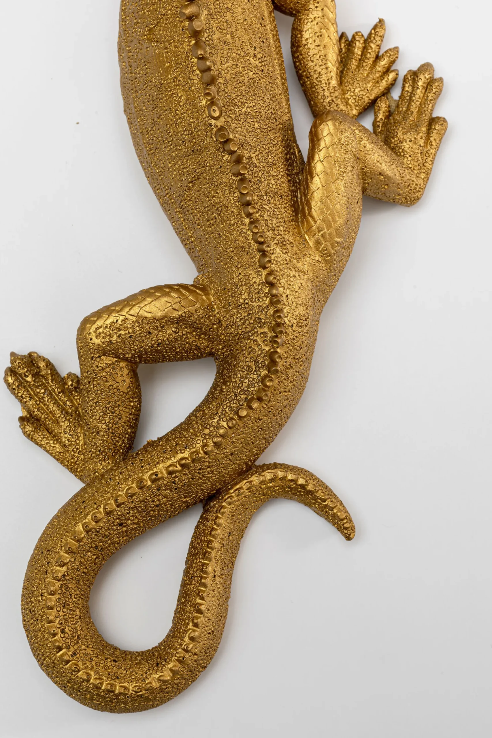 Dekoracja ścienna Lizard 11x31 cm złota