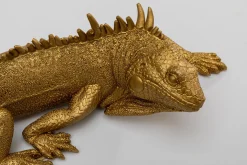 Dekoracja ścienna Lizard 11x31 cm złota