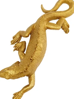Dekoracja ścienna Lizard 11x31 cm złota