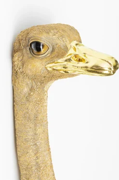 Dekoracja ścienna Ostrich 19x72 cm złota