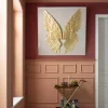 Dekoracja ścienna Wings 120x120 cm złota