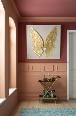 Dekoracja ścienna Wings 120x120 cm złota