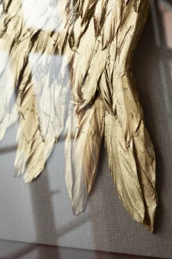 Dekoracja ścienna Wings 120x120 cm złota