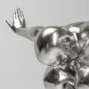 Dekoracja stojąca Athlete XL 100x64 cm srebrna