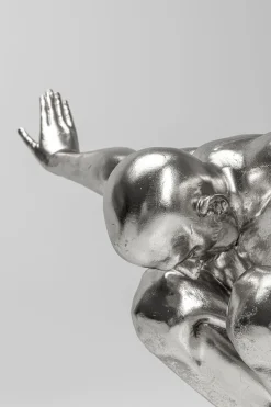 Dekoracja stojąca Athlete XL 100x64 cm srebrna
