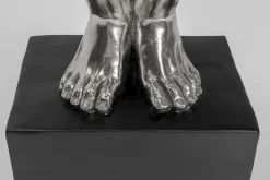 Dekoracja stojąca Athlete XL 100x64 cm srebrna