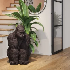 Dekoracja stojąca Gorilla Front 90x107 cm czarna