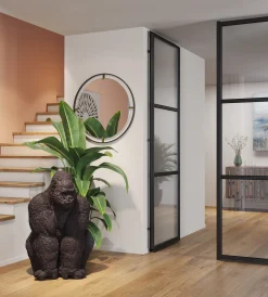 Dekoracja stojąca Gorilla Front 90x107 cm czarna