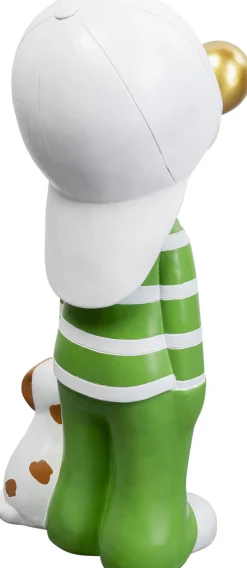 Dekoracja stojąca kolorowa chłopak i pies 82 cm