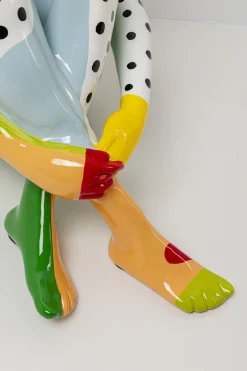 Dekoracja stojąca kolorowa do salonu pies 80 cm